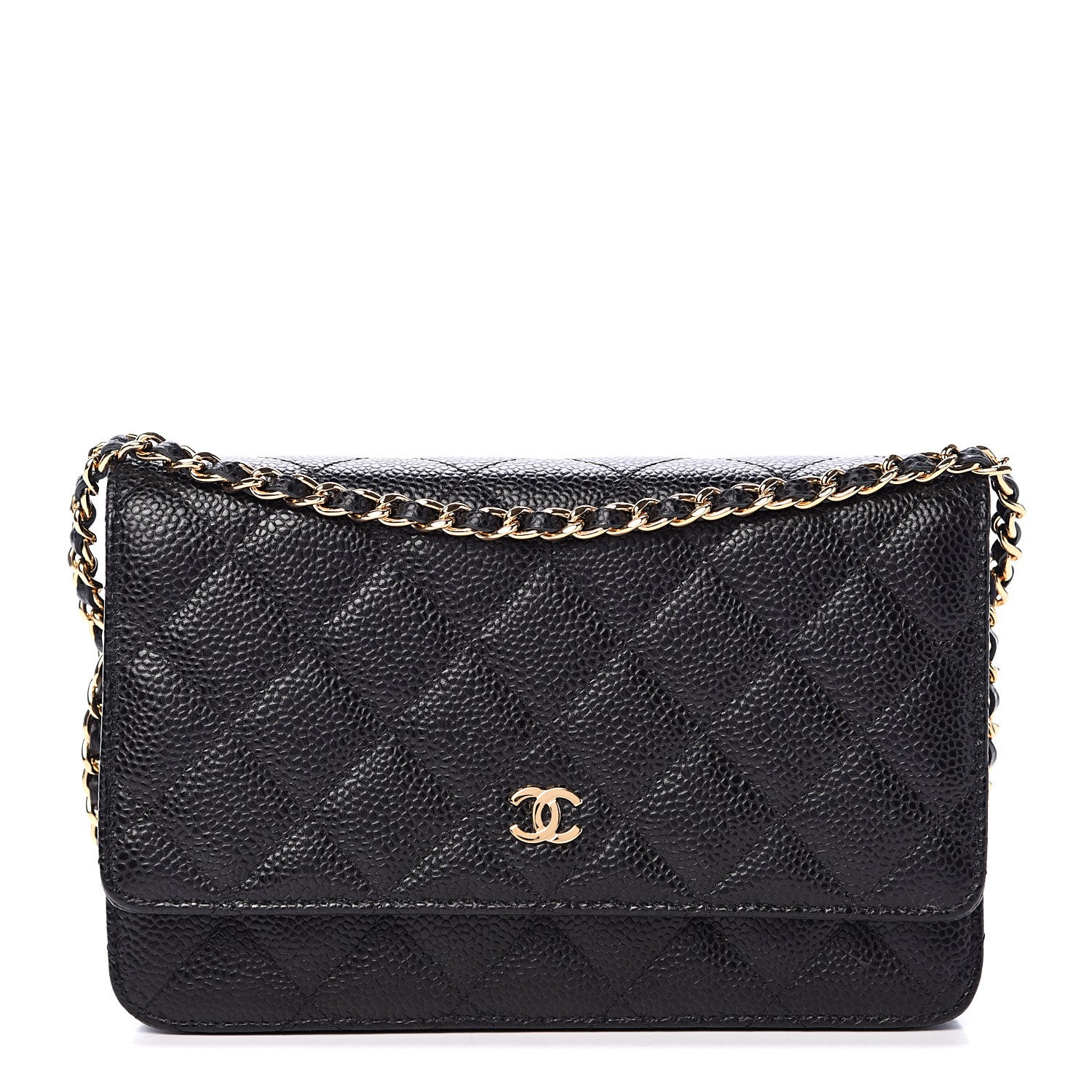 Chanel Caviar Quilted Wallet On Chain WOC Black 1 of 11