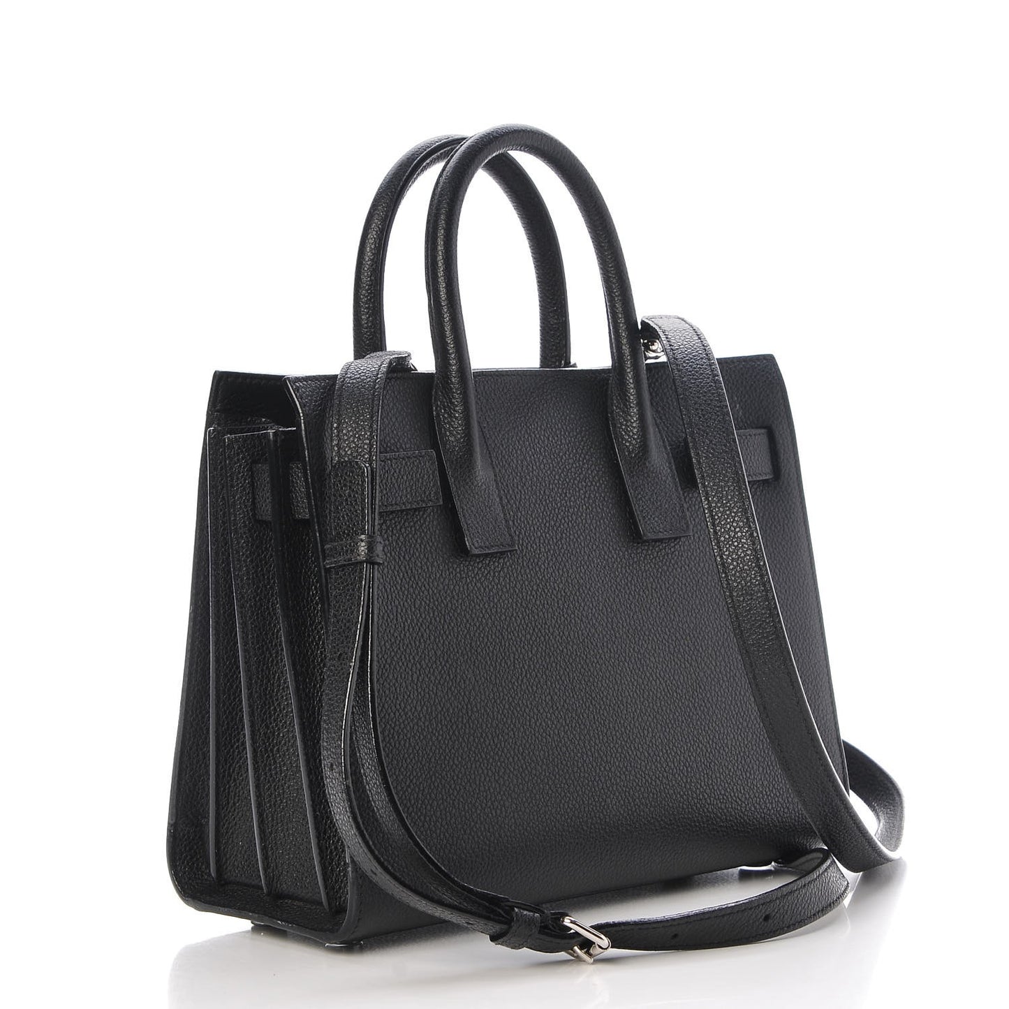 Grained Calfskin Nano Sac De Jour Black