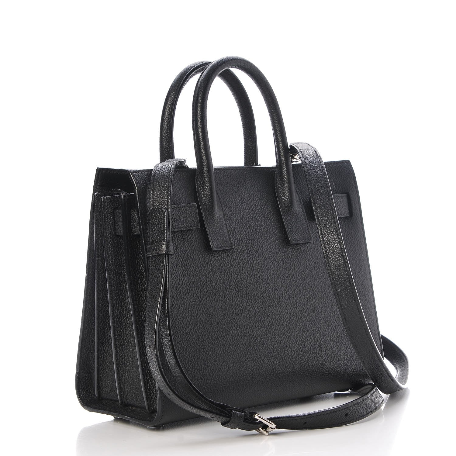 Saint Laurent Grained Calfskin Nano Sac De Jour Black 3 of 8