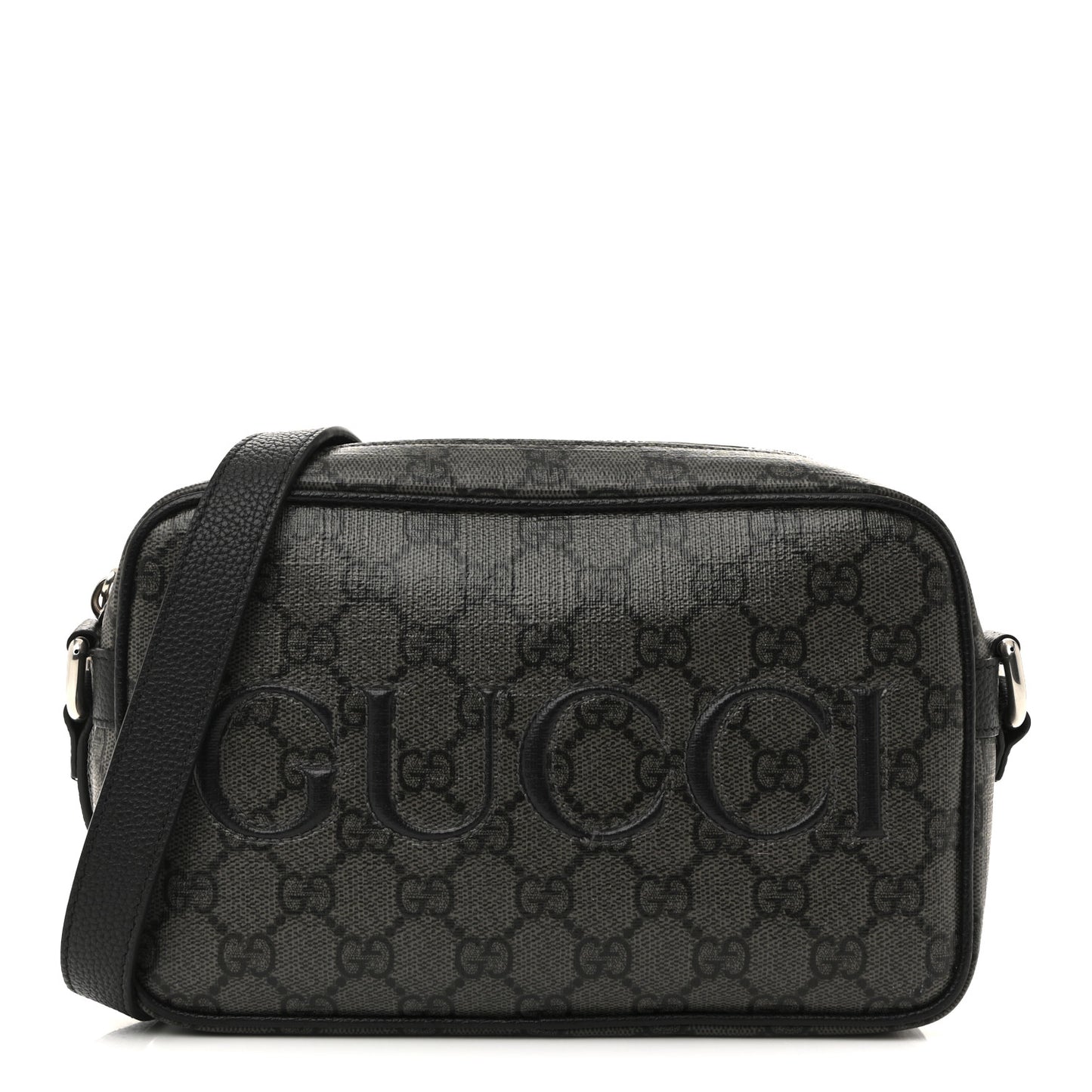 GG Supreme Monogram Mini Shoulder Bag Grey Black