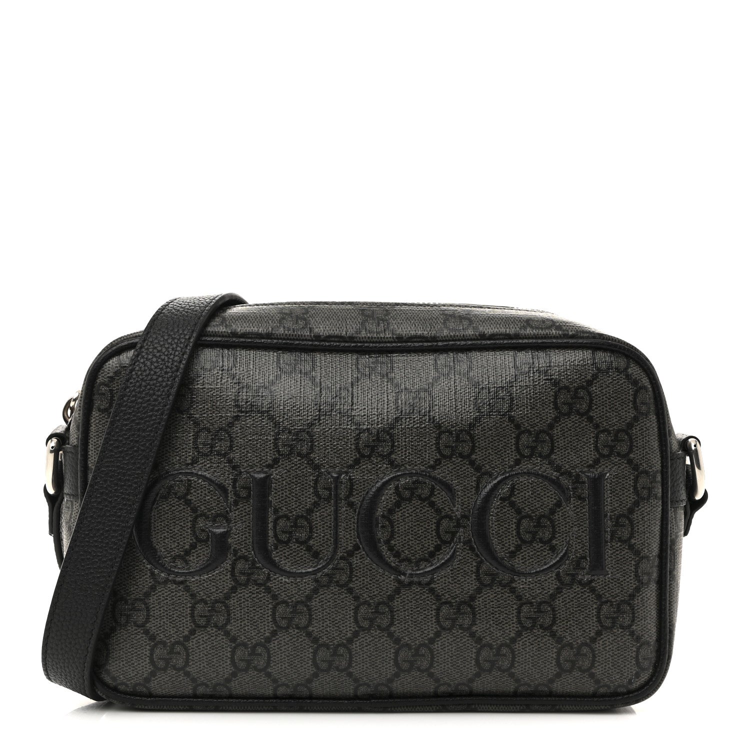 Gucci GG Supreme Monogram Mini Shoulder Bag Grey Black 1 of 14