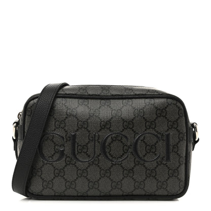 Gucci GG Supreme Monogram Mini Shoulder Bag Grey Black 1 of 14