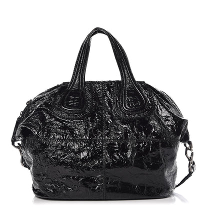 Givenchy Crinkled Patent Calfskin Small Nightingale Black 1 of 13