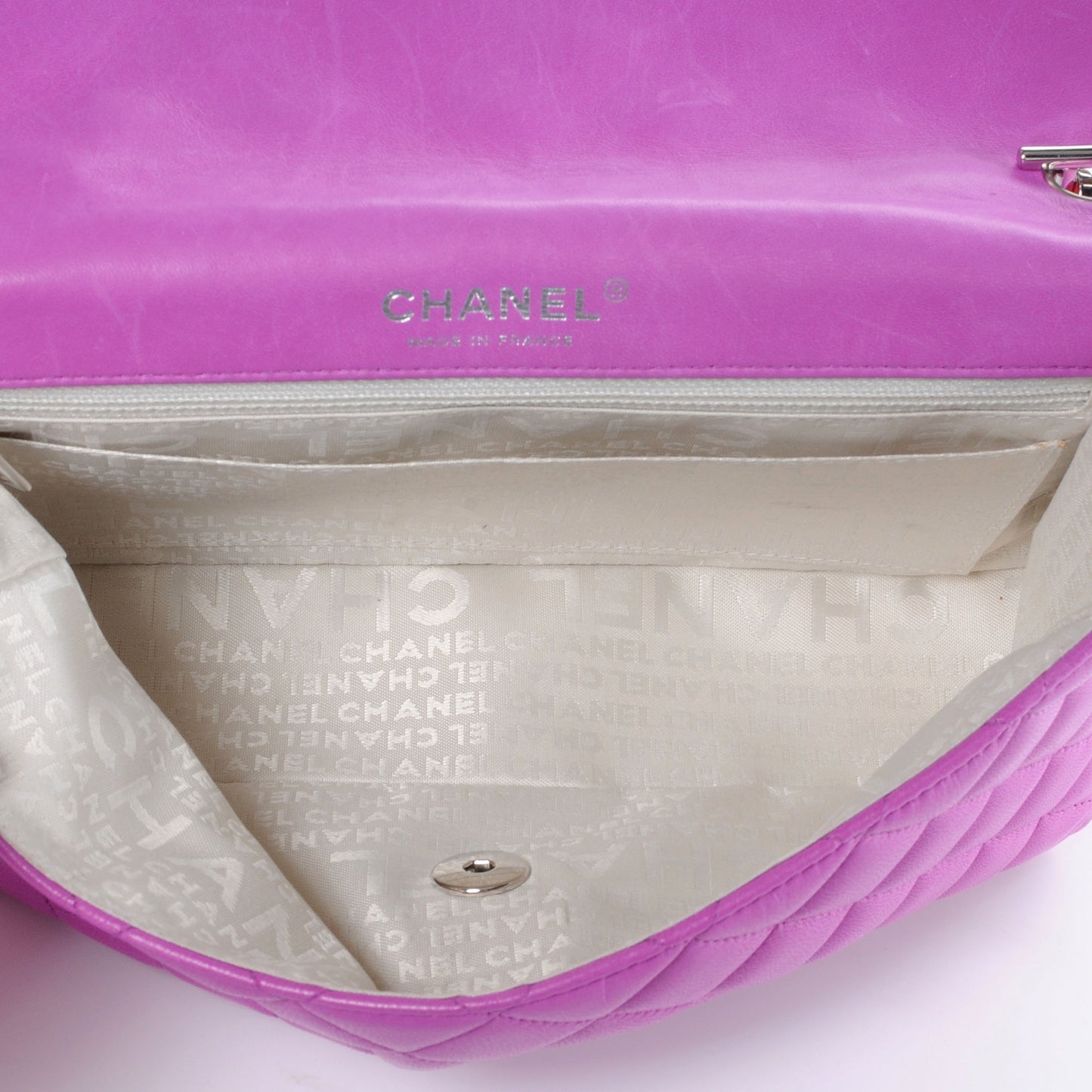 Lambskin Heart Valentine Medium Flap Fuchsia