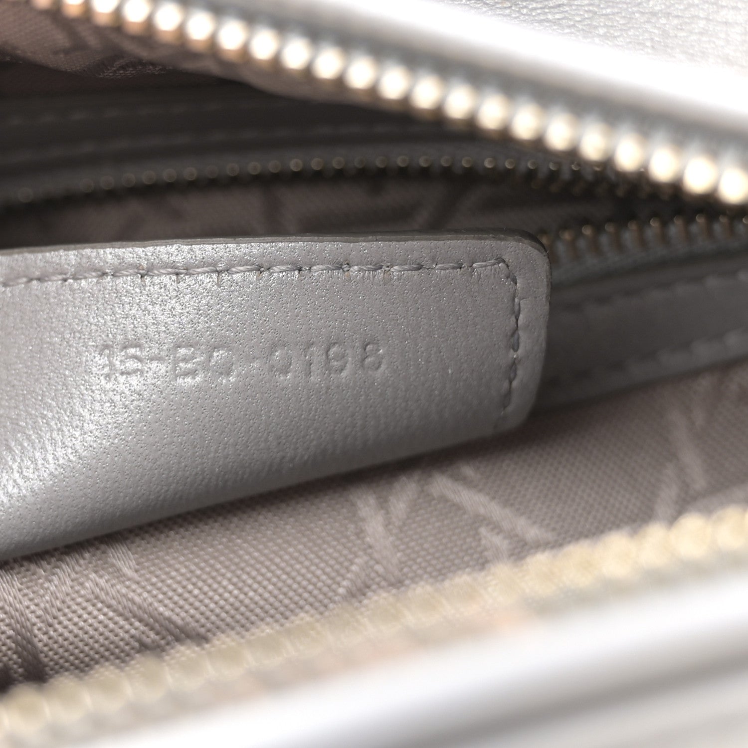 Christian Dior Pearly Lambskin Cannage Medium Lady Dior Grey 7 of 11