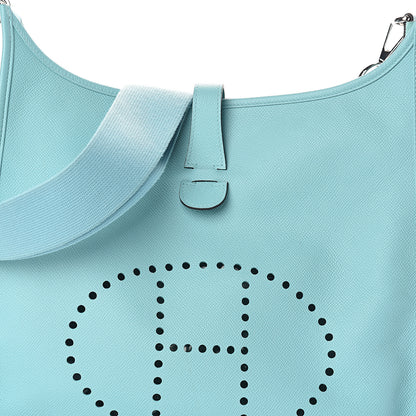 Hermes Epsom Evelyne III GM Bleu Atoll 7 of 9