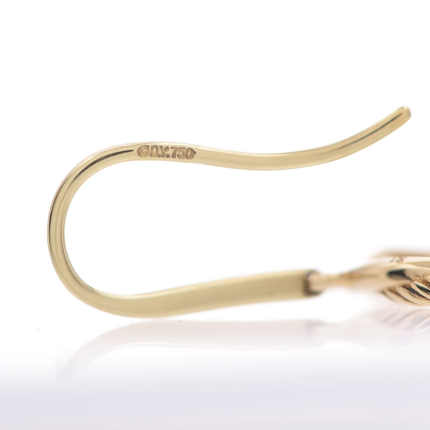 18K Yellow Gold Infinity Drop Earrings