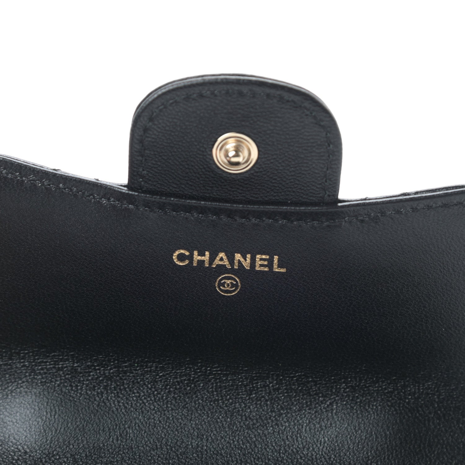 Chanel Lambskin Quilted Top Handle Flap Coin Purse With Chain Black 6 of 12