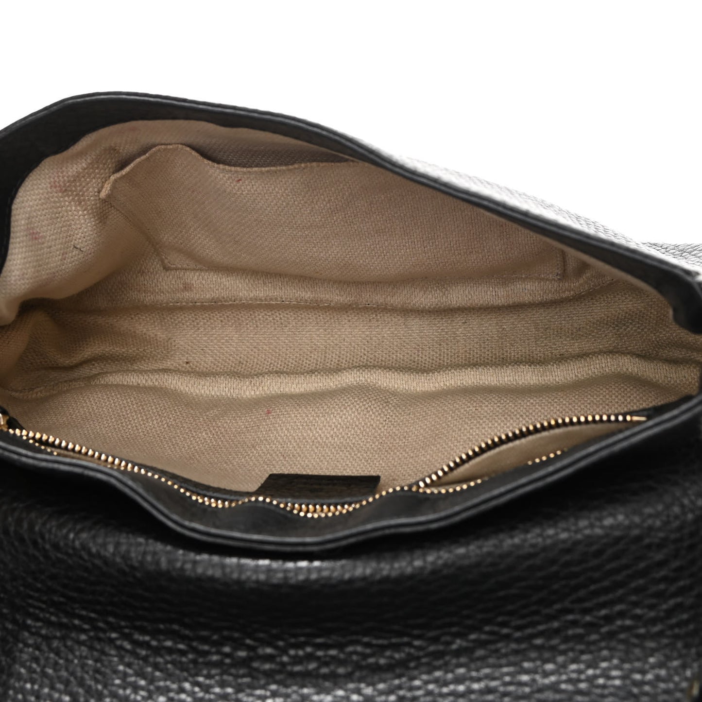 Pebbled Calfskin Medium Soho Flap Crossbody Black