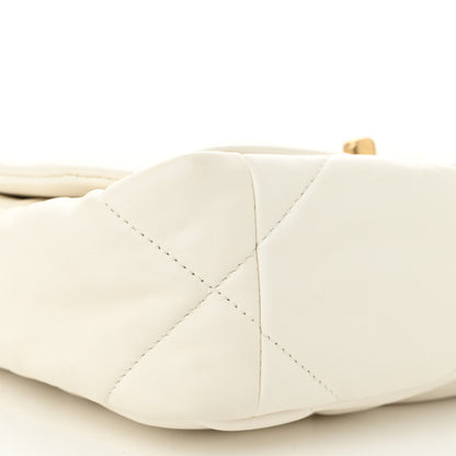 Chanel Lambskin Quilted Medium Chanel 19 Flap White 9 of 11