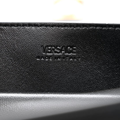 Versace Calfskin Greca Goddess Top Handle Shoulder Bag Black 6 of 9