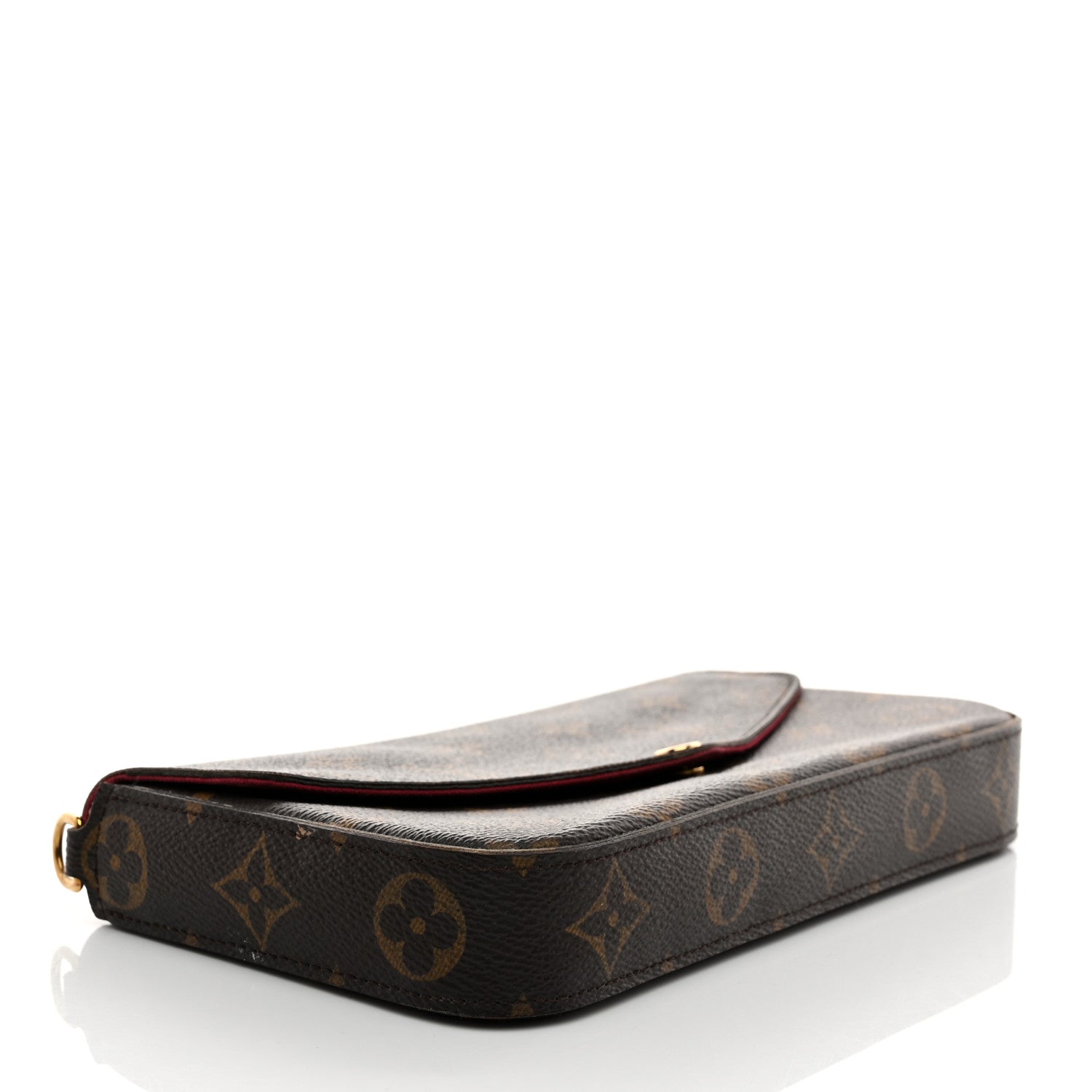 Louis Vuitton Monogram Pochette Felicie Chain Wallet Fuchsia 4 of 10