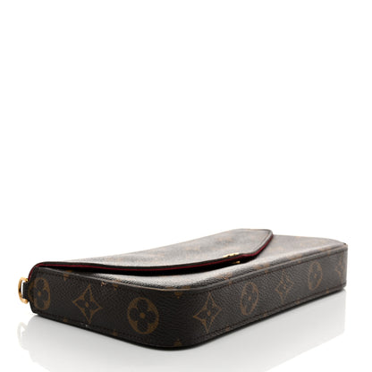 Louis Vuitton Monogram Pochette Felicie Chain Wallet Fuchsia 4 of 10