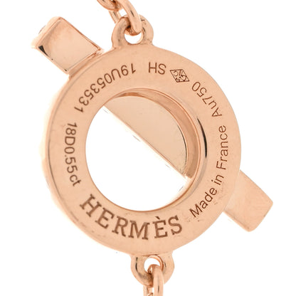 Hermes 18K Rose Gold Diamond Finesse Bracelet SH 4 of 4