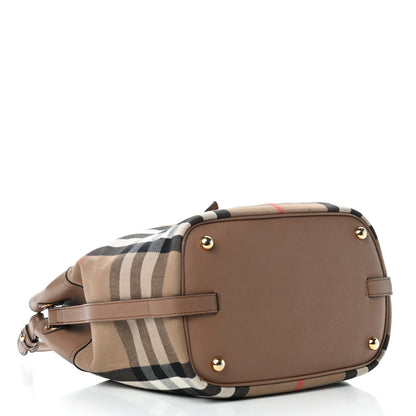 Burberry Grainy Calfskin House Check Medium Sycamore Dark Sand 4 of 12