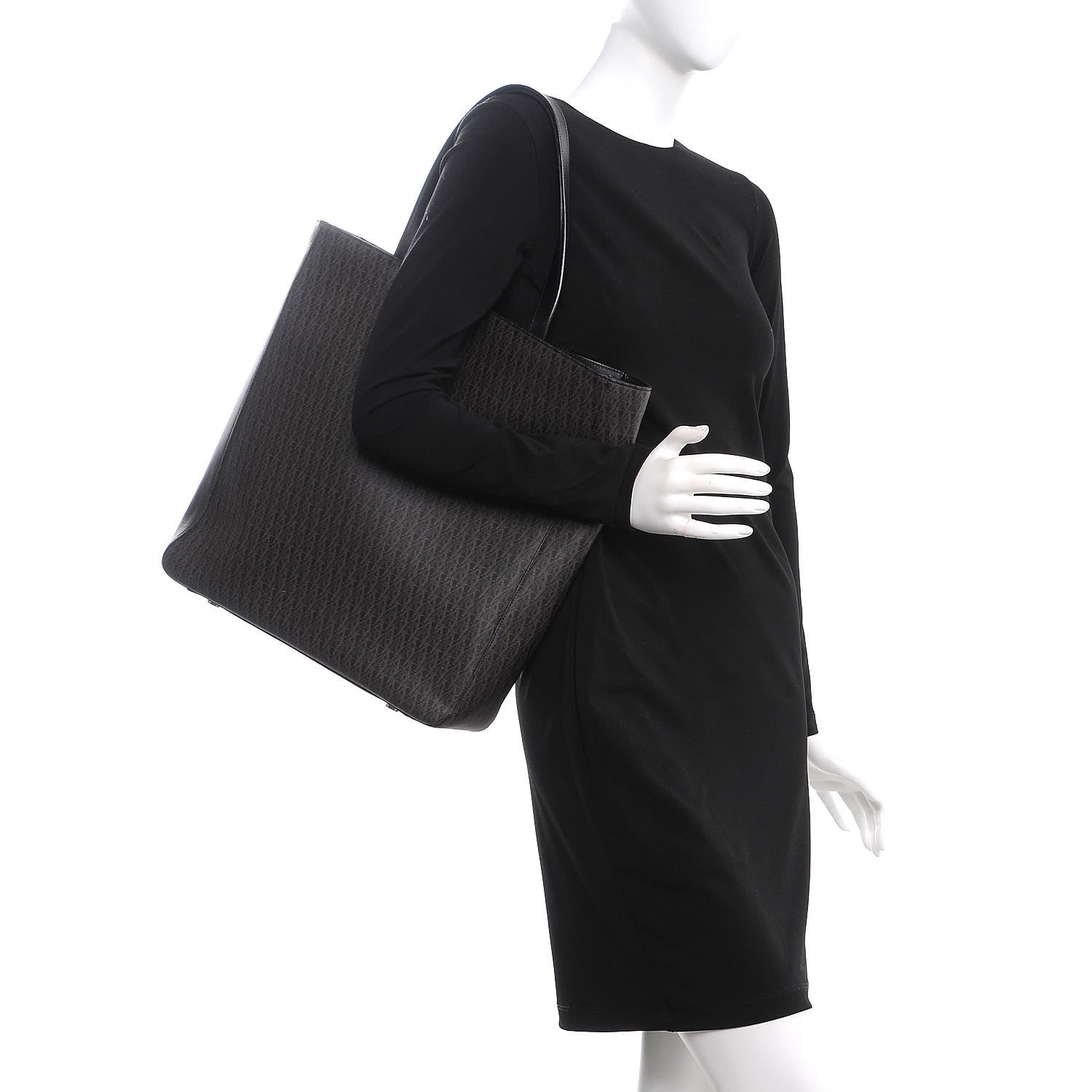 Saint Laurent Toile Classic Monogram Tote Bag Black 2 of 7