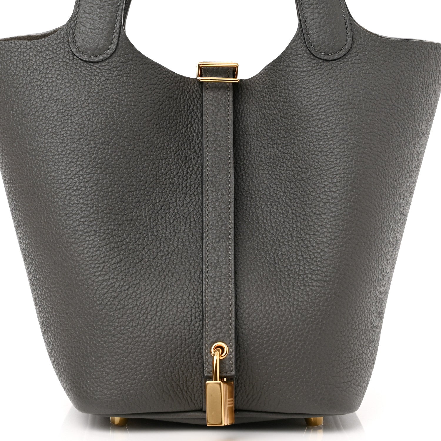 Hermes Taurillon Clemence Picotin Lock 18 PM Gris Meyer 8 of 11