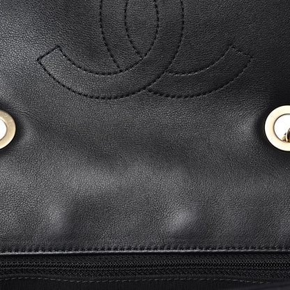 Chanel Lambskin Quilted Graphic Medium Flap White Black 11 of 14