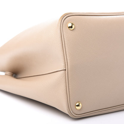 Prada Saffiano Cuir Medium Double Bag Sabbia 9 of 15