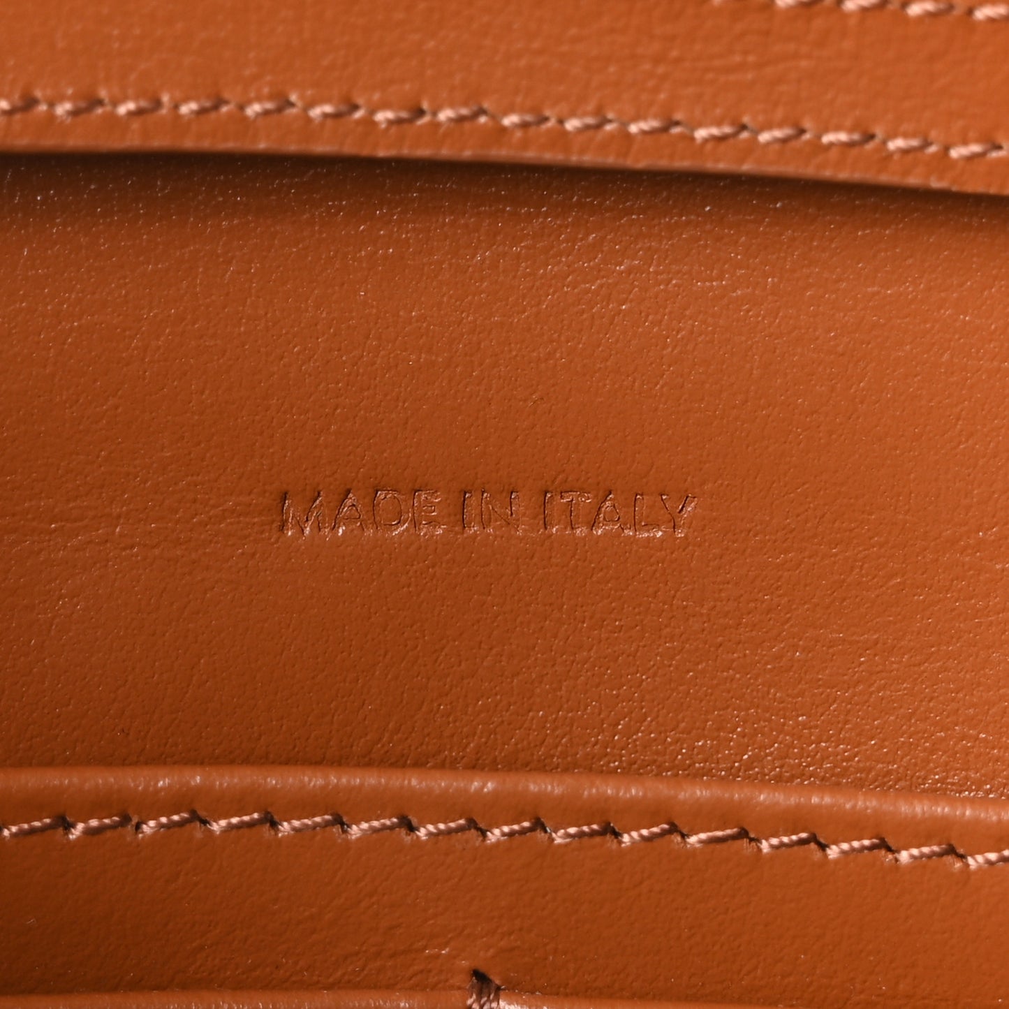 Triomphe Canvas Calfskin Margo Wallet on Chain Tan