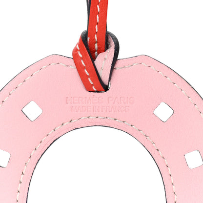Hermes Swift Paddock Horseshoe Bag Charm Rose Sakura Capucine 3 of 4