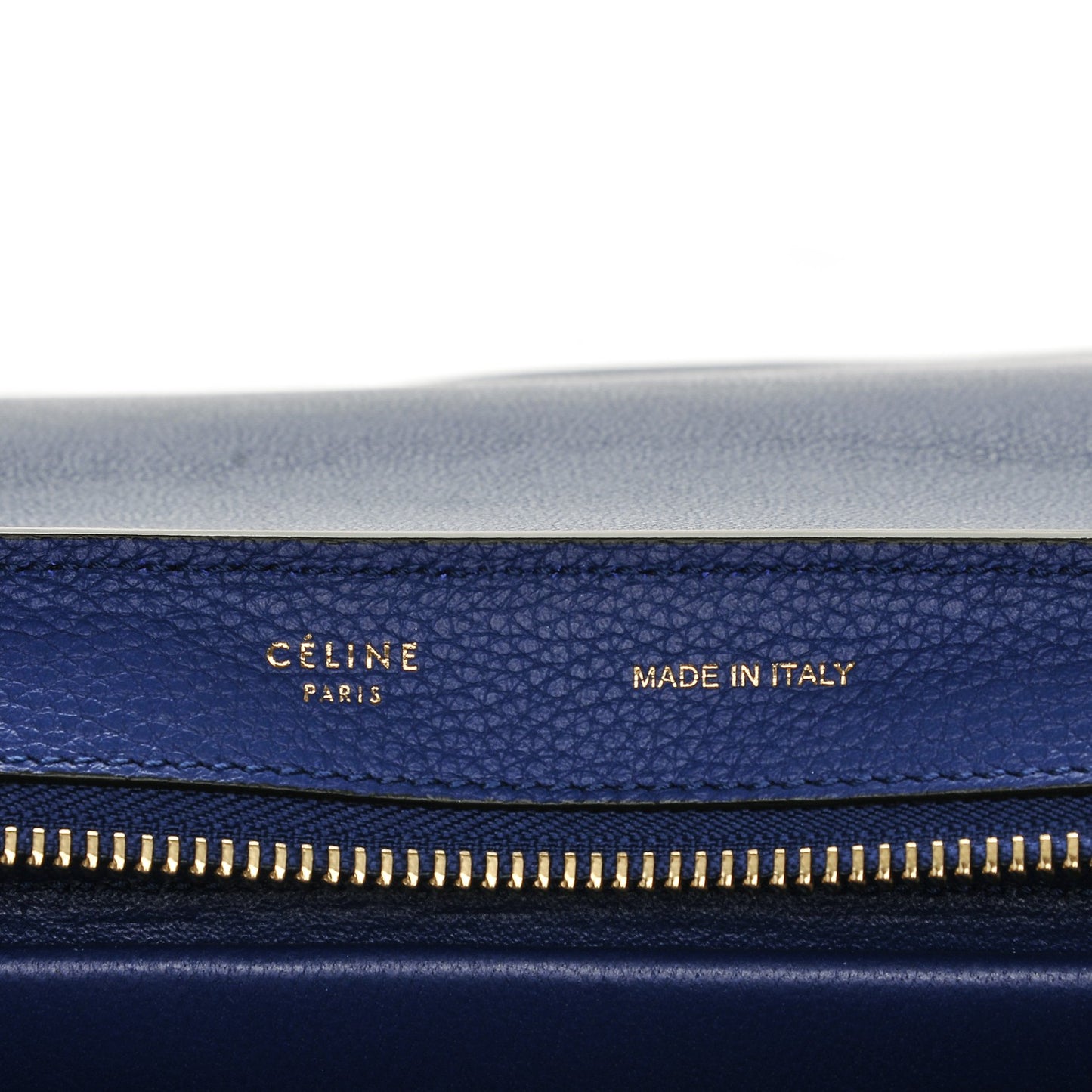 Drummed Calfskin Suede Small Trapeze Indigo