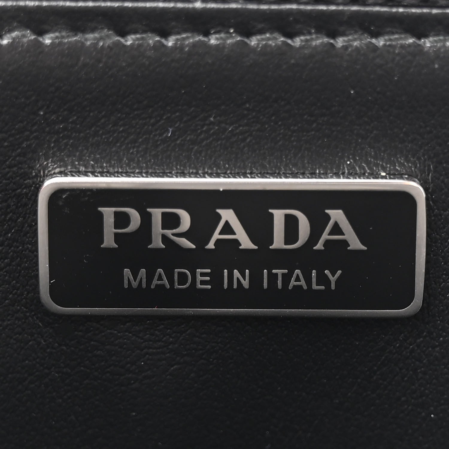 Prada Spazzolato Mini Triangle Chain Crossbody Pouch Black 6 of 12
