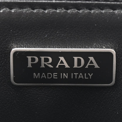 Prada Spazzolato Mini Triangle Chain Crossbody Pouch Black 6 of 12