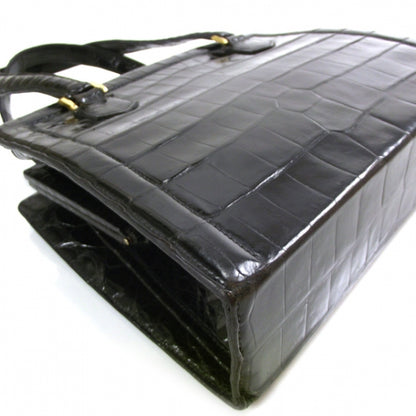 Hermes Vintage Porosus Crocodile Pullman Black 5 of 9