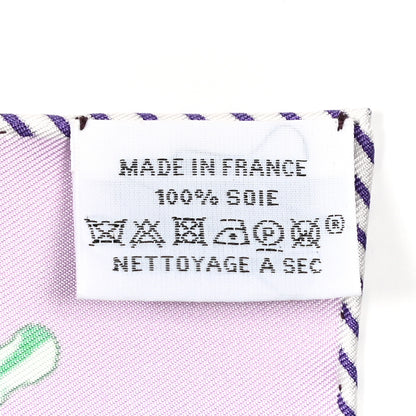 Hermes Silk Peinture Fraiche Scarf 45 Mauve Menthol 5 of 5