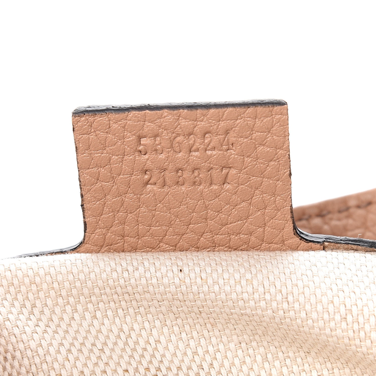 Gucci Pebbled Calfskin Medium Soho Flap Crossbody Camelia 6 of 9