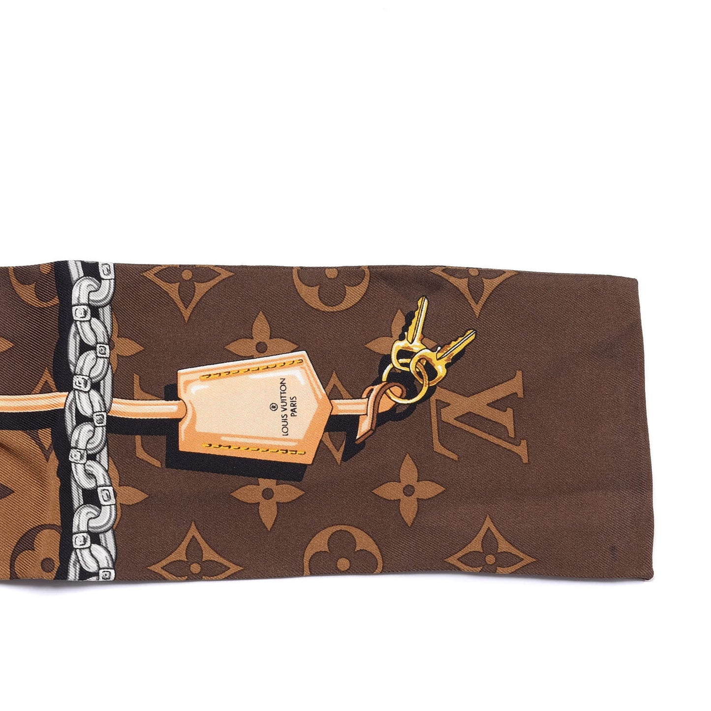 Silk Monogram Confidential Bandeau Brown