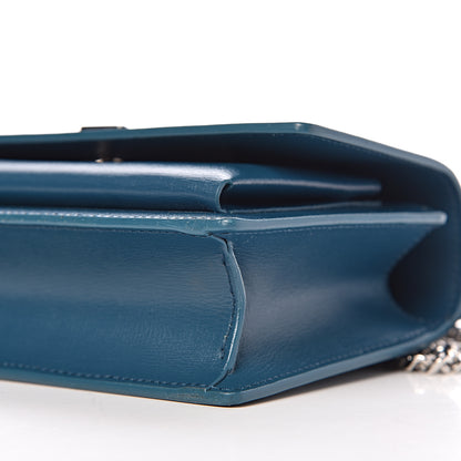 Saint Laurent Calfskin Monogram Sunset Chain Wallet Peacock 11 of 12