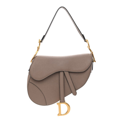 Christian Dior Grained Calfskin Saddle Bag Warm Taupe 1 of 11