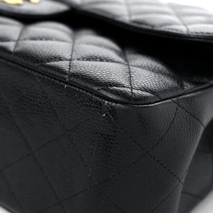 Chanel Caviar Quilted Jumbo Double Flap Black 9 of 13