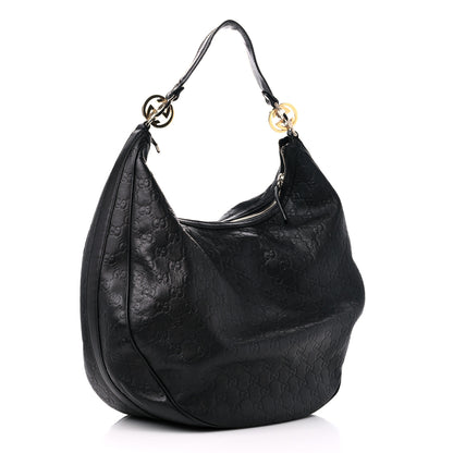 Gucci Guccissima Large GG Twins Hobo Black 3 of 14