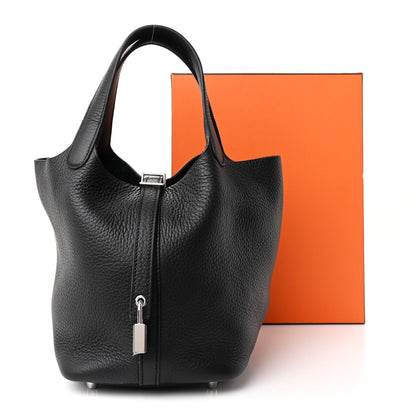 Hermes Taurillon Clemence Picotin Lock 18 PM Black 11 of 11