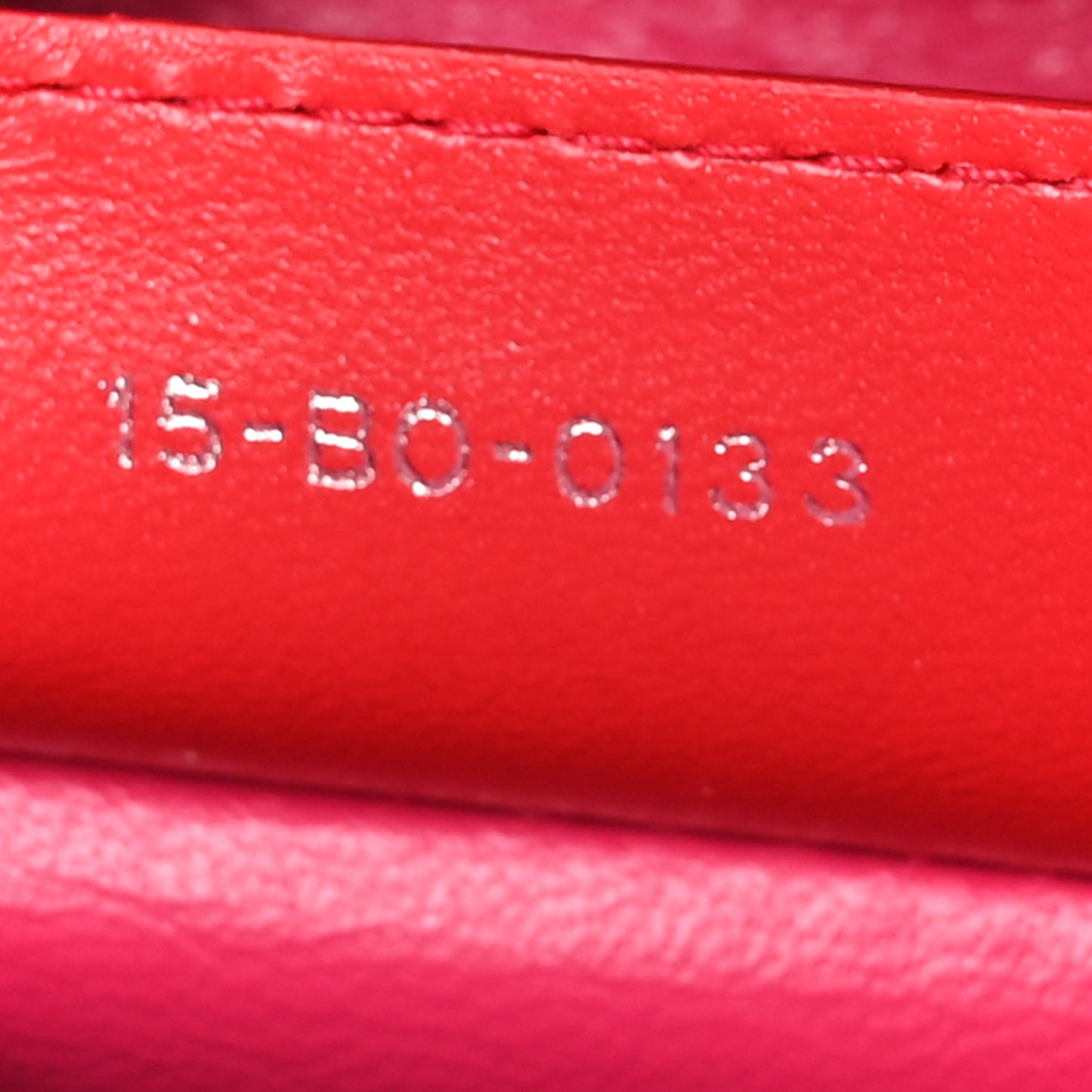 Lambskin Cannage Large Bi-Color Lady Dior Orange Fuchsia