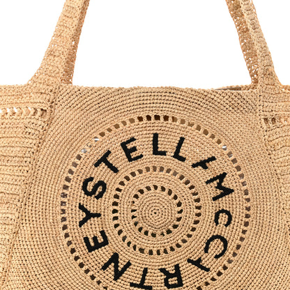 Stella McCartney Raffia Crochet Logo Small Tote Bag Natural 8 of 11