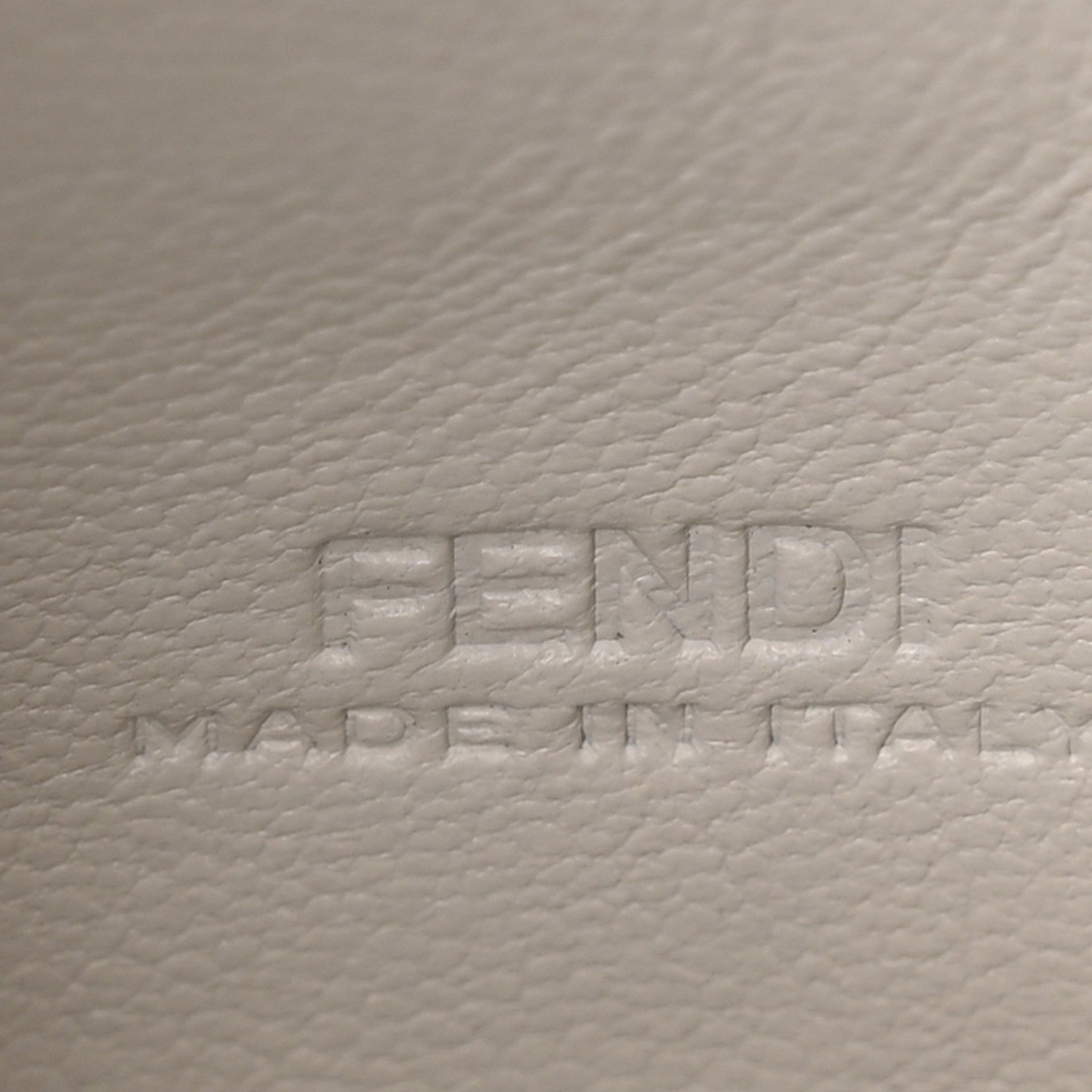 Fendi Nappa Matisse FF Embossed Nano Baguette Charm White 6 of 10