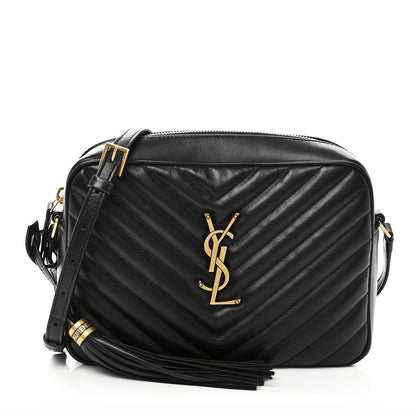 Saint Laurent Calfskin Matelasse Monogram Lou Camera Bag Black 1 of 10