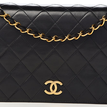 Chanel Lambskin Quilted Small Single Flap Bag Black 14 of 14