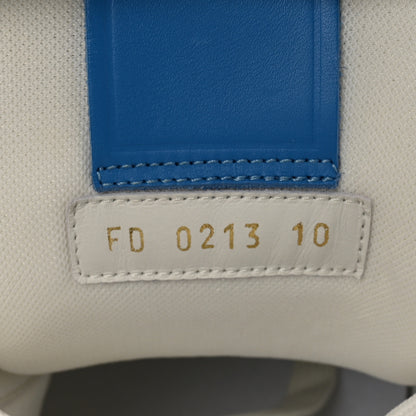 Louis Vuitton LV X YK Calfskin Printed Mens Infinity Dots Trainer Sneakers 10 White Blue 10 of 11