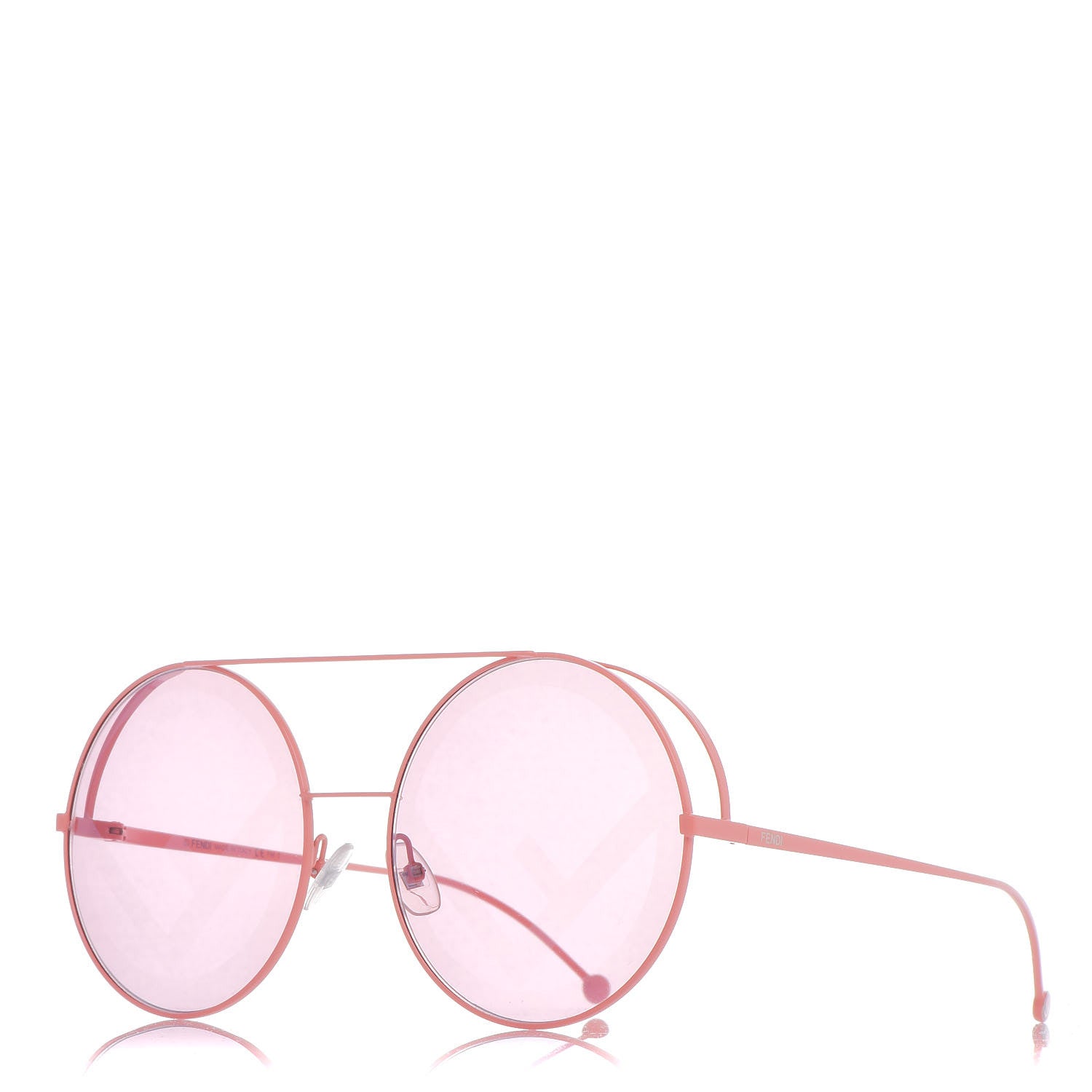 Fendi Round Frame Printed Run Away Sunglasses FF 0285/S Pink 1 of 8