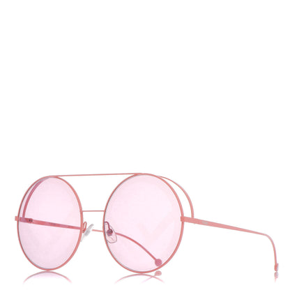 Fendi Round Frame Printed Run Away Sunglasses FF 0285/S Pink 1 of 8