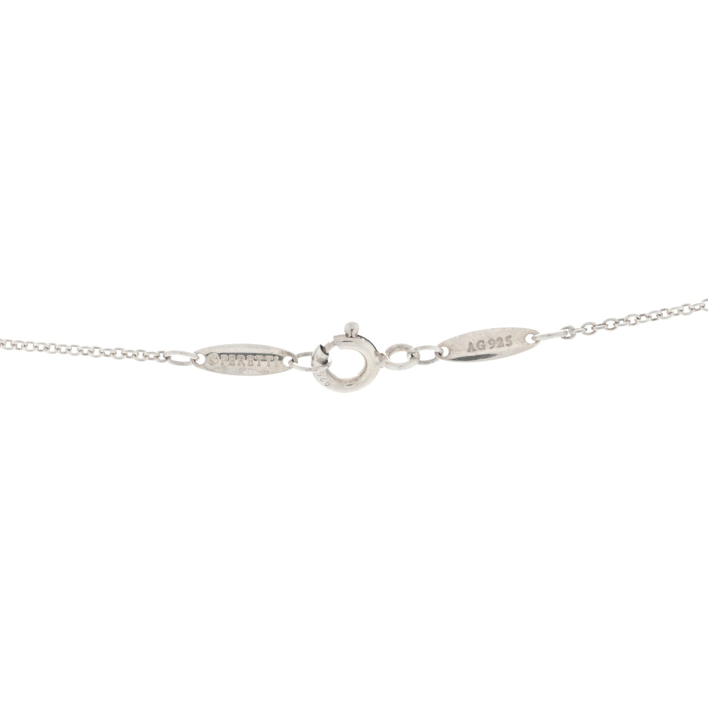 Sterling Silver 12mm Elsa Peretti Bean Pendant Necklace