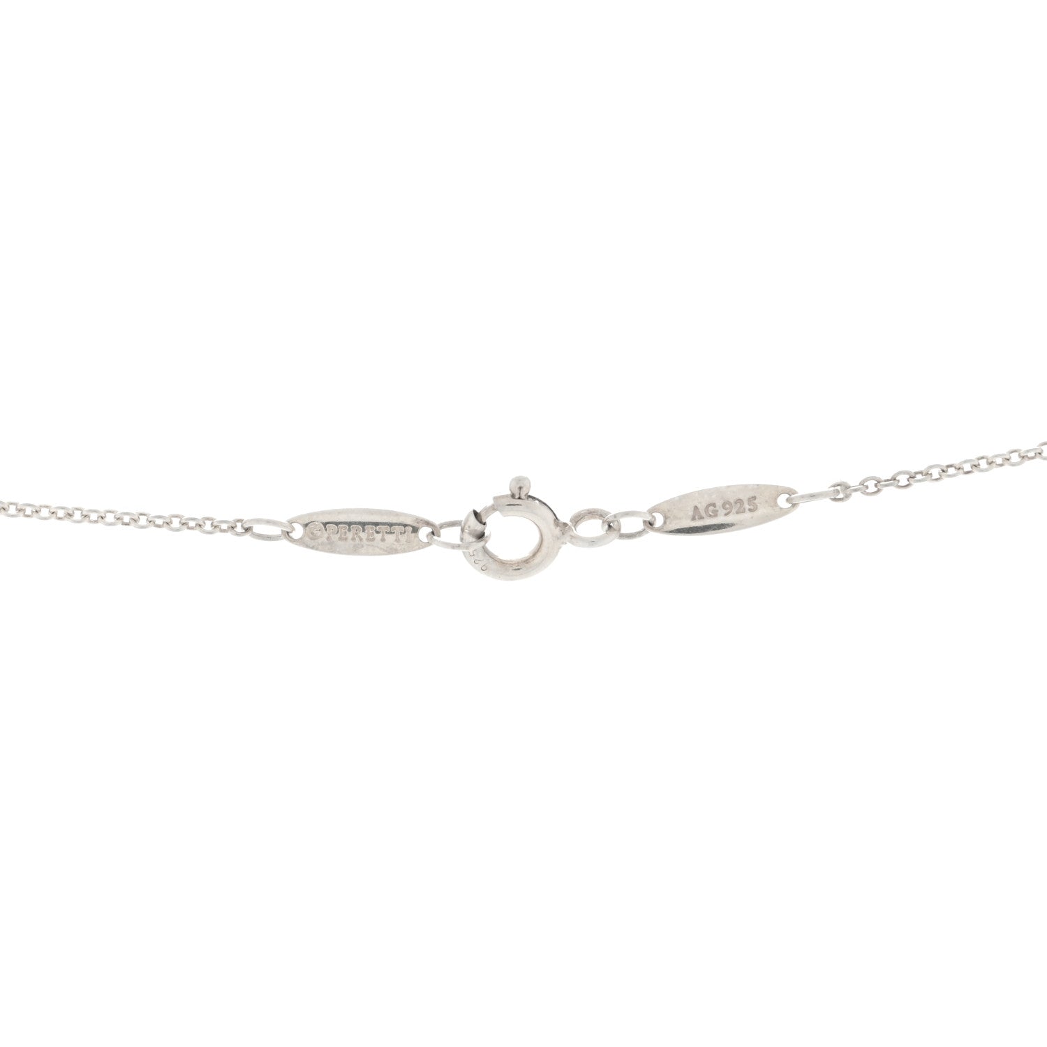 Tiffany Sterling Silver 12mm Elsa Peretti Bean Pendant Necklace 3 of 3
