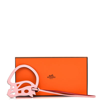 Hermes Swift Paddock Cheval Horse Bag Charm Rose Sakura Vermillion 4 of 4