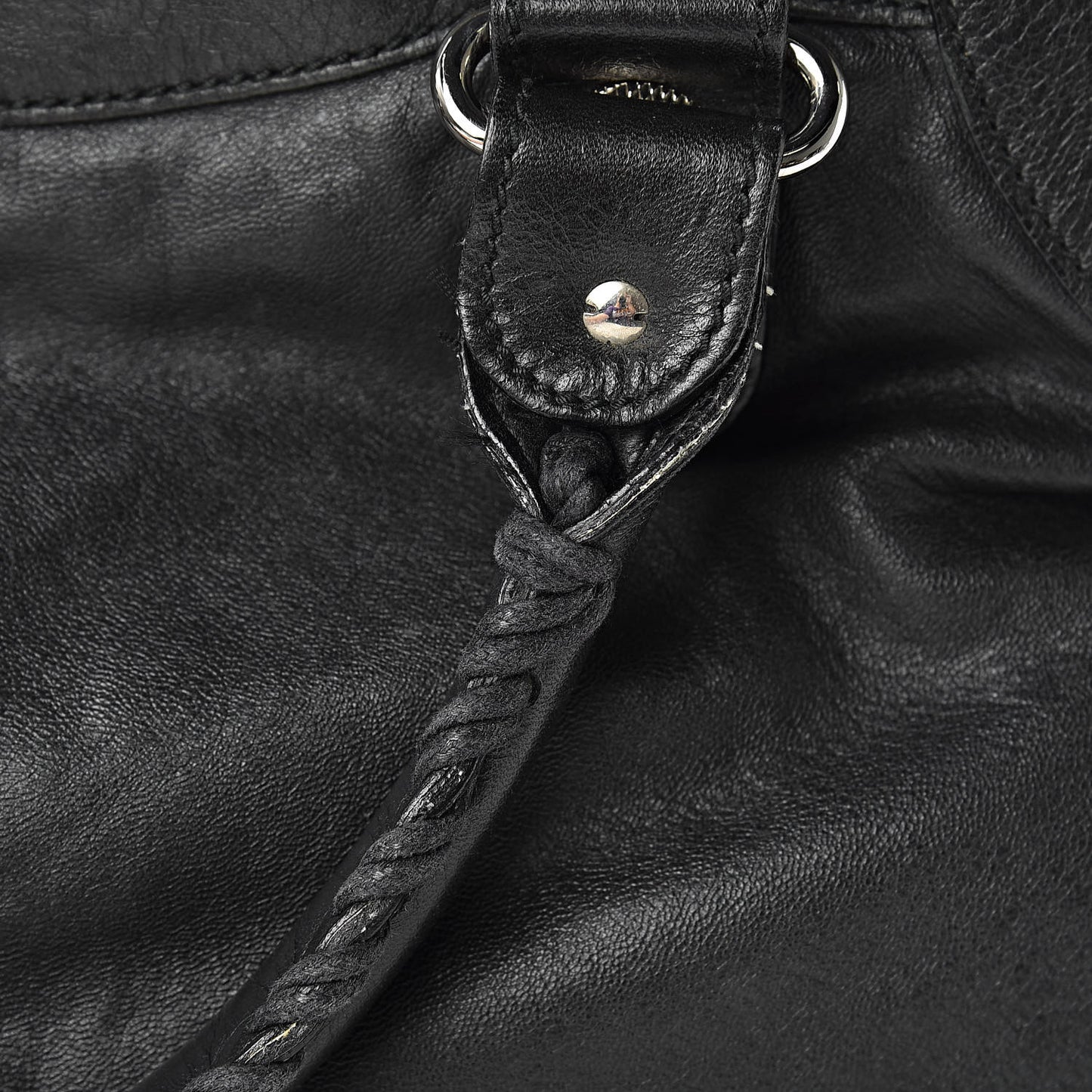 Agneau Giant 21 Silver Hardware Part Time Black