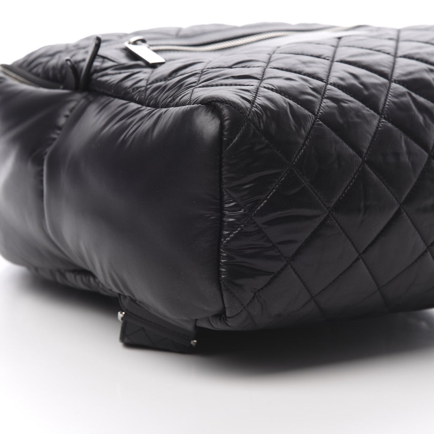 Nylon Quilted Coco Cocoon Backpack Black